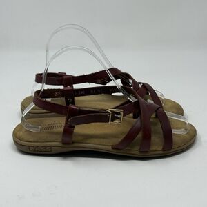 G.H. Bass Sunjuns Margie Sandals Womens 8.5 W Wide Brown Leather Strappy Comfort